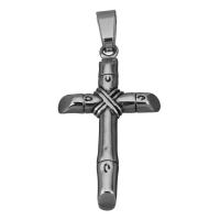 Stainless Steel Cross Pendants, fashion jewelry, original color Approx 