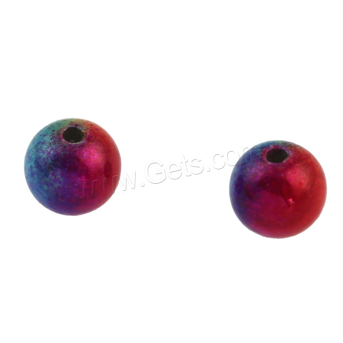 Acryl Schmuck Perlen, rund, Modeschmuck & DIY & verschiedene Größen vorhanden, farbenfroh, Bohrung:ca. 2mm, verkauft von Tasche