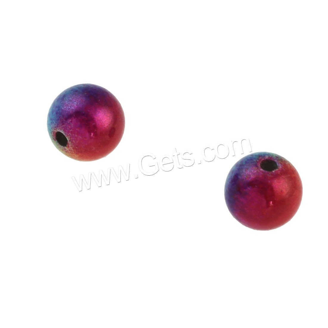 Acrylic Jewelry Beads, Round, fashion jewelry & DIY & different size for choice, multi-colored, Hole:Approx 2mm, Sold By Bag