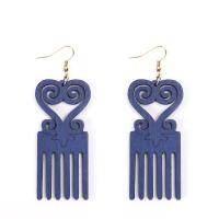 Wood Earring, with Zinc Alloy, for woman & hollow 