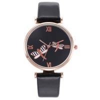 Women Wrist Watch, Zinc Alloy, with PU Leather & Glass, Chinese movement, plated, waterproofless & dyed & for woman Approx 9.4 Inch 