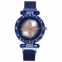 Uhrenarbänder für Frauen, Zinklegierung, mit Glas, chinesische Bewegung, plattiert, wasserdicht & mit Strass, keine, 28x7x360mm, verkauft von PC