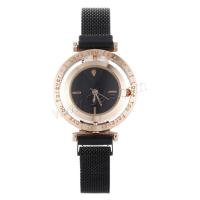 Women Wrist Watch, Zinc Alloy, with Glass, Chinese movement, zinc alloy magnetic clasp, plated, waterproofless & with letter pattern & for woman & hollow Approx 14.1 Inch 