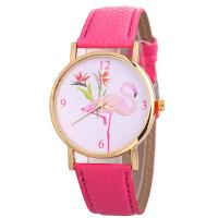 Women Wrist Watch, Zinc Alloy, with PU Leather & Glass, Chinese movement, plated, waterproofless & dyed & printing & for woman Approx 14.1 Inch 