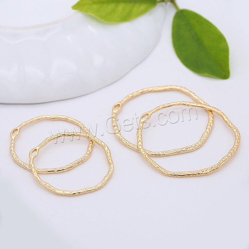 Brass Earring Stud Component, Donut, gold color plated, DIY & different size for choice & hollow, metallic color plated, Sold By PC
