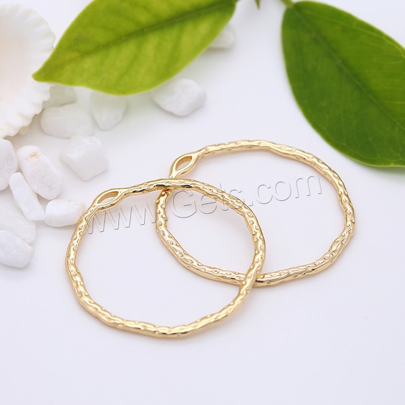Brass Earring Stud Component, Donut, gold color plated, DIY & different size for choice & hollow, metallic color plated, Sold By PC