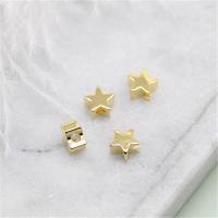 Brass Spacer Beads, Star, gold color plated, DIY, metallic color plated 