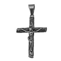 Stainless Steel Cross Pendants, Crucifix Cross, fashion jewelry & blacken Approx 