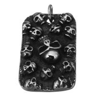 Stainless Steel Pendants, fashion jewelry & blacken Approx 7mm 