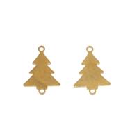 Stainless Steel Charm Connector, Christmas Tree, plated, 1/1 loop Approx 1mm 