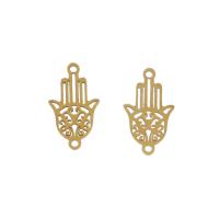 Stainless Steel Charm Connector, Hamsa, plated, 1/1 loop Approx 1mm 
