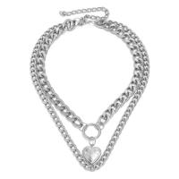 Zink Legierung Halskette, Zinklegierung, plattiert, Doppelschicht & Einstellbar & für Frau, keine, 22mm, Länge:14.5 ZollInch, verkauft von Strang