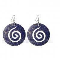Wood Earring, with Zinc Alloy, Snail, for woman & hollow 50mm 