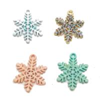Zinc Alloy Jewelry Pendants, with Sequins, Snowflake, DIY 