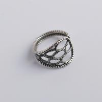 Стерлингового серебра кольцо, 925 пробы, Винтаж & Регулируемый & Мужская & отверстие, серебряный, 15mm, продается PC
