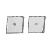 Stainless Steel Earring Stud Component, original color 0.5mm 