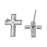 Гвоздик для сережки из нержавеющей стали, нержавеющая сталь, Kресты, оригинальный цвет 0.5mm продается PC
