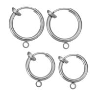 Stainless Steel Lever Back Earring Component, with loop original color Approx 1.5mm 