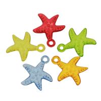 Transparent Acrylic Pendants, Starfish, DIY, mixed colors Approx 3mm, Approx 
