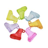 Прозрачный акрил Кулоны, Акрил, Обувь, DIY & прозрачный, разноцветный отверстие:Приблизительно 3mm, Приблизительно 103ПК/сумка, продается сумка
