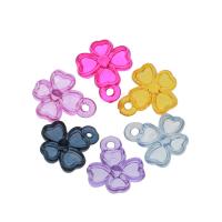 Transparent Acrylic Pendants, Four Leaf Clover, DIY, mixed colors Approx 2mm, Approx 
