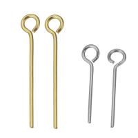 Stainless Steel Eyepins, plated Approx 2mm 