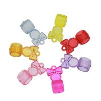 Acryl Anhänger, Schleife, DIY & transparent, gemischte Farben, 30x15x12mm, Bohrung:ca. 2mm, ca. 510PCs/Tasche, verkauft von Tasche