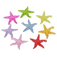 Transparent Acrylic Pendants, Starfish, DIY, mixed colors Approx 2mm, Approx 