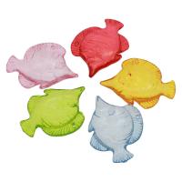 Прозрачный акрил Кулоны, Акрил, Рыба, DIY & прозрачный, разноцветный отверстие:Приблизительно 2mm, Приблизительно 97ПК/сумка, продается сумка