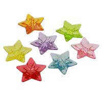 Transparent Acrylic Pendants, Star, DIY, mixed colors Approx 6mm, Approx 