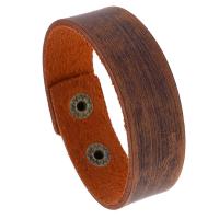Faux Leather Bracelet, with Iron, Round, fashion jewelry & Unisex 20mm .1 Inch 
