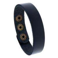 Faux Leather Bracelet, with Iron, Round, fashion jewelry & Unisex 16mm .25 Inch 