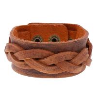 Faux Leather Bracelet, with Iron, Round, fashion jewelry & for man 27mm .66 Inch 