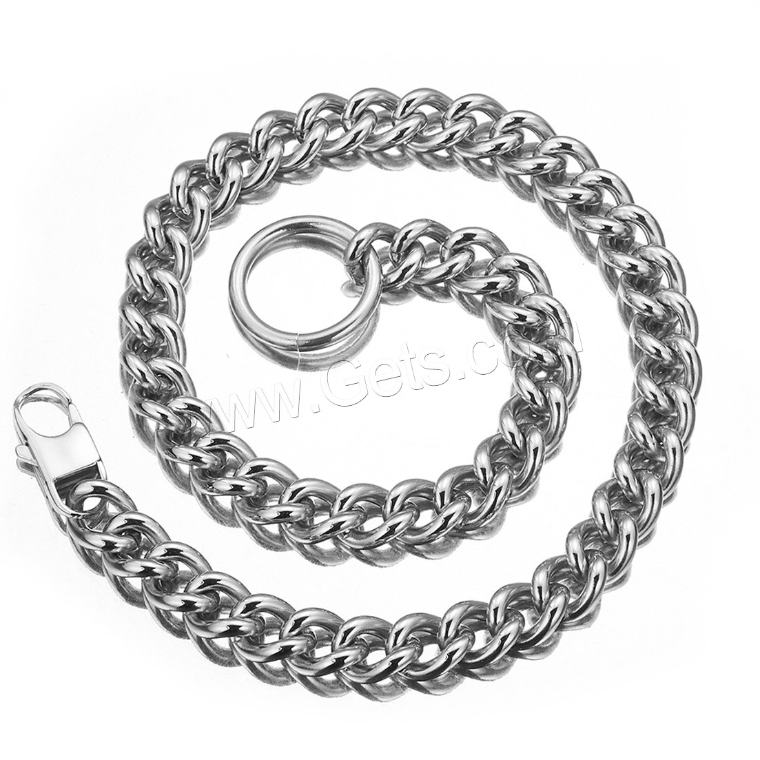 Collar de cadena de acero inoxidable, unisexo & diverso tamaño para la opción, color original, Vendido por Sarta