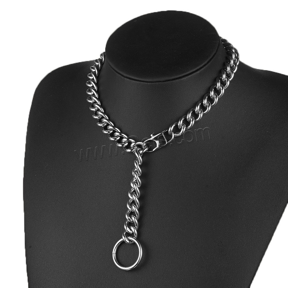 Stainless Steel Chain Necklace, Unisex & different size for choice, original color, Sold By Strand