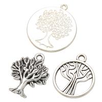 Brass Jewelry Pendants, Tree, plated, DIY & hollow 