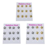 Stainless Steel Stud Earring, plated, fashion jewelry & for woman 