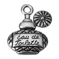 Zinc Alloy Jewelry Pendants, Perfume Bottle, fashion jewelry & blacken, silver color Approx 2mm 