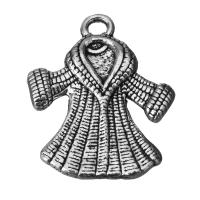 Zinc Alloy Jewelry Pendants, Garment, fashion jewelry & blacken, silver color Approx 2mm 