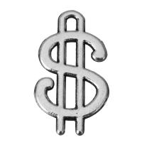 Zinc Alloy Jewelry Pendants, Dollar Sign, fashion jewelry, silver color Approx 