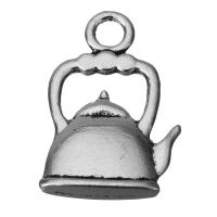 Zinc Alloy Jewelry Pendants, Teapot, fashion jewelry, silver color Approx 3mm 