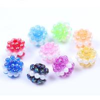 DIY Hair Flowers, Resin, with Plastic Pearl, plated, for clip or costume making & for woman, Approx 