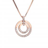 Brass Cubic Zirconia Necklace, plated, fashion jewelry & for woman & with cubic zirconia 
