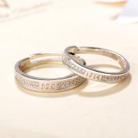 Rhinestone Brass Finger Ring, plated, fashion jewelry & with rhinestone 
