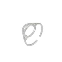 Brass Finger Ring, plated, fashion jewelry & for woman, silver color, 10.5mm 