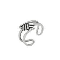 Brass Finger Ring, plated, fashion jewelry & for woman, silver color, 52-56mm 