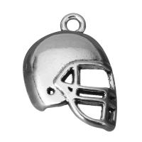 Zinc Alloy Jewelry Pendants, Helmet, fashion jewelry, silver color Approx 2mm 