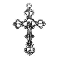 Zinc Alloy Cross Pendants, Crucifix Cross, fashion jewelry & blacken Approx 2mm 