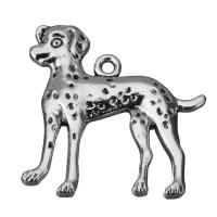 Zinklegierung Tier Anhänger, Hund, Modeschmuck & Schwärzen, Silberfarbe, 28.5x29x2.5mm, Bohrung:ca. 2mm, verkauft von PC