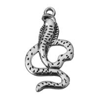 Подвески из цинкового сплава в форме животных, цинковый сплав, Змея, ювелирные изделия моды & чернеют, серебряный отверстие:Приблизительно 2.5mm, продается PC